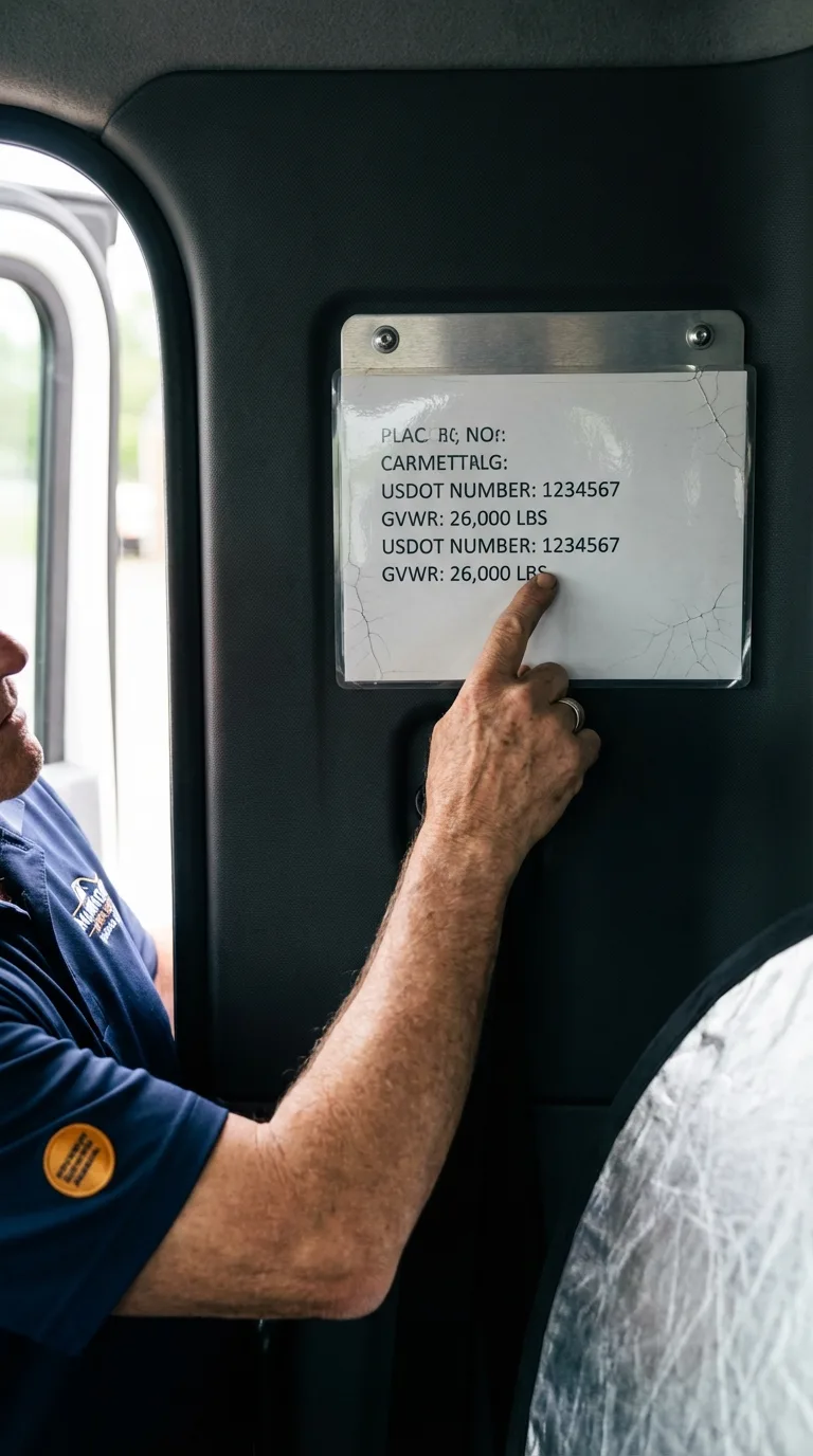 USDOT licensing placard verification in Hawarden